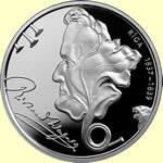 Retrato de Wagner en la moneda